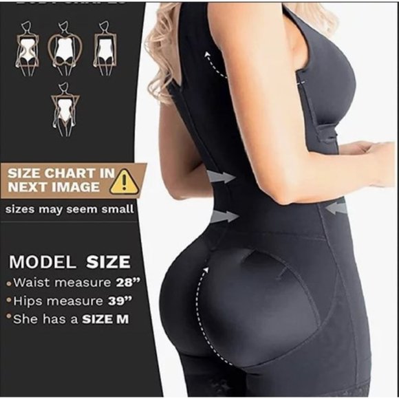 Columbian Post Op High Compression Faja Shapewear Sizes S-6XL Brown NEW - Picture 4 of 6